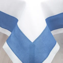 Tovaglia in Lino Erika Blu e Bianca
