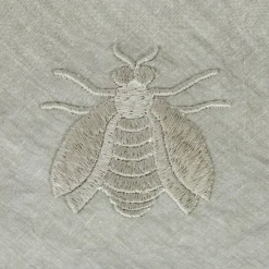 Tovaglia ricamata con ape grande grigia Dunans III