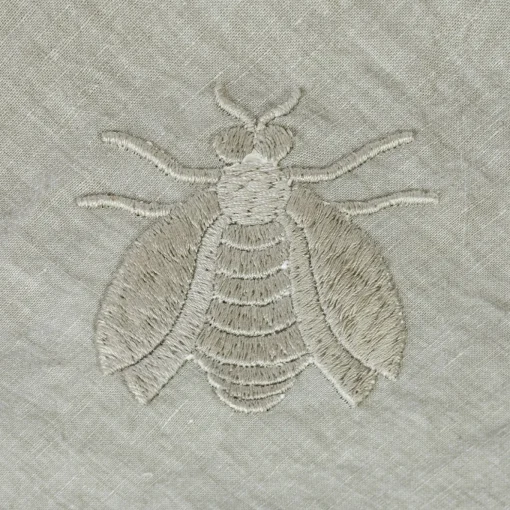 Tovaglia ricamata con ape grande grigia Dunans III