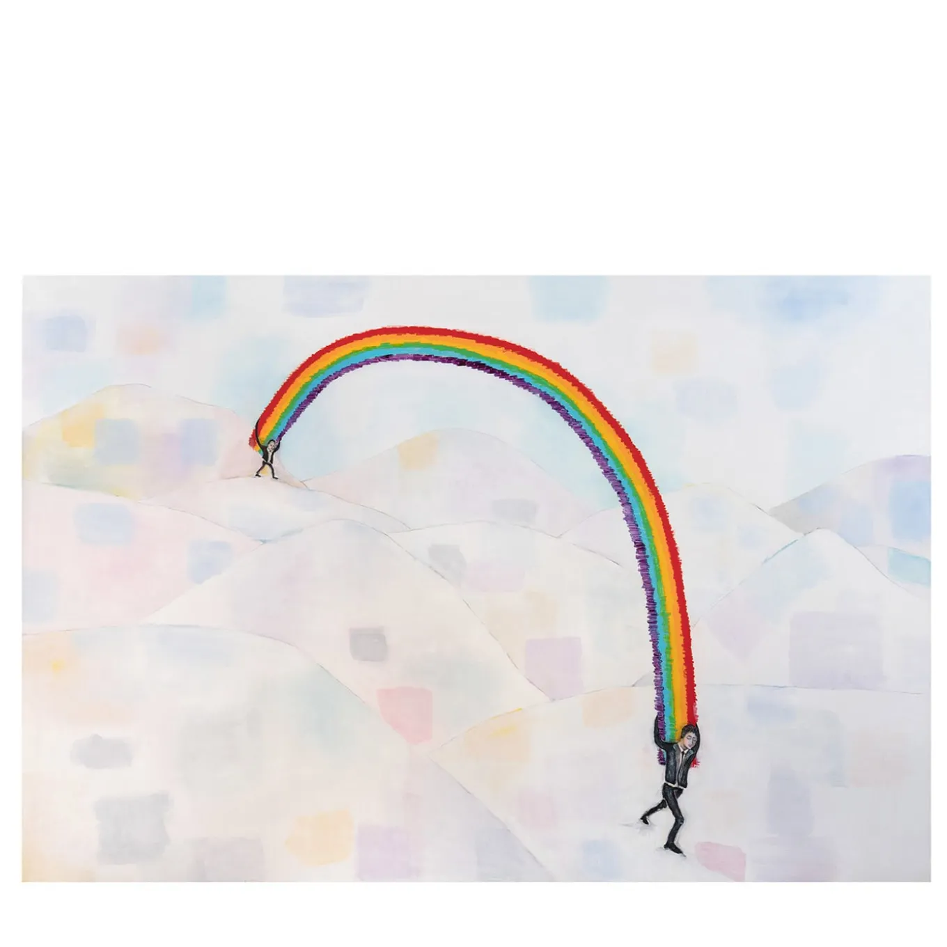 Trasportatori di arcobaleno Olio su tela