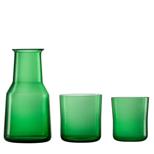 Trio X Set di brocca verde e 2 bicchieri di Marco Zito