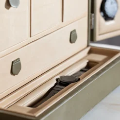 Trunk per Orologi Geneve in Pelle Verde