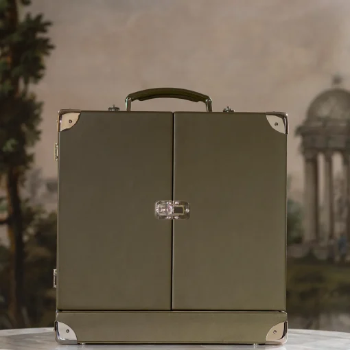Trunk per Orologi Geneve in Pelle Verde