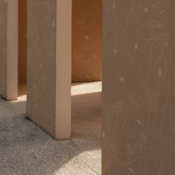 Uno, Nessuno Beige Carta da parati morbida