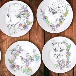 Un'ode al bosco Piatto da cena Caribù