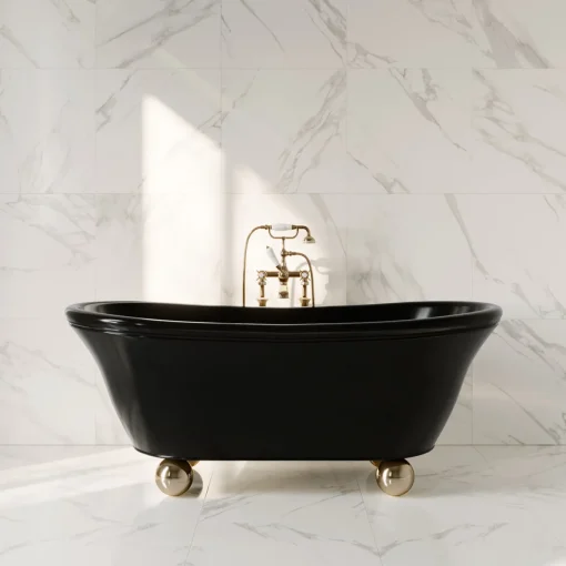 Vasca da bagno Aurora Bijoux verniciata nera