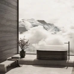 Vasca da Bagno Blessed Tub in Travertino Silver e Bianco del Re