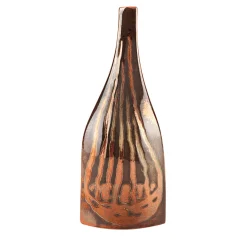 Vaso a Forma di Bottiglia Bottiglia #1 in Ceramica Rame