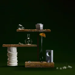 Vaso a forma di goccia grigio Bolle