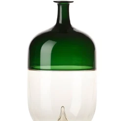 Vaso alto Bolle di Tapio Wirkkala in verde/pagliaccio