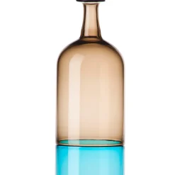Vaso alto Bolle di Tapio Wirkkala in Taupe/Aqua