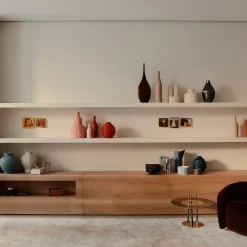 Vaso alto in filigrana rossa e bianca Murrine