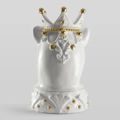 Vaso Animalier Puma Bianco in ceramica