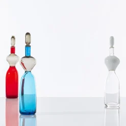 Vaso antropomorfo in vetro blu Vecchia Dama di Gio Ponti