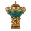 Vaso Ariete con putti in Malachite