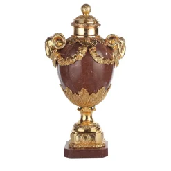 Vaso Ariete in Bronzo e Marmo