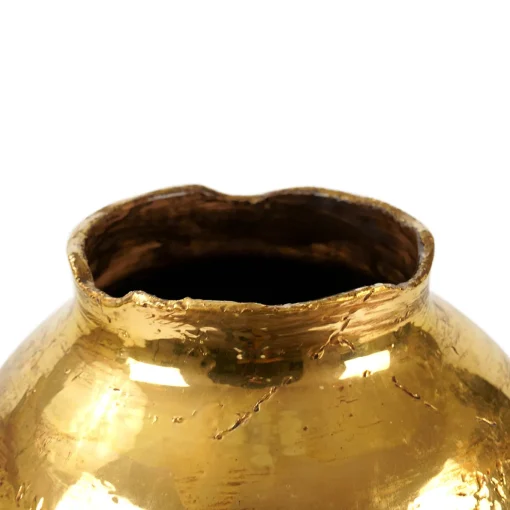 Vaso Astra in ceramica oro di Gabriele Mengoni