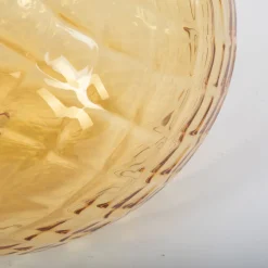 Vaso Balloton ambra chiaro con bordo verde