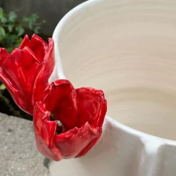 Vaso bianco antropomorfo La Conturbante