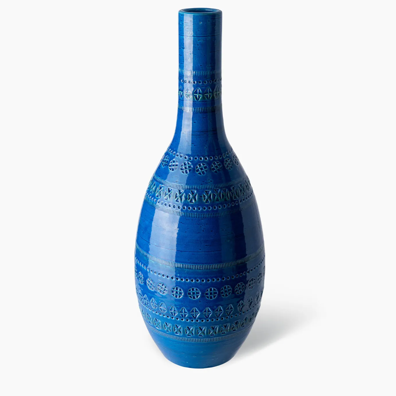 Vaso Bottiglia blu di Aldo Londi