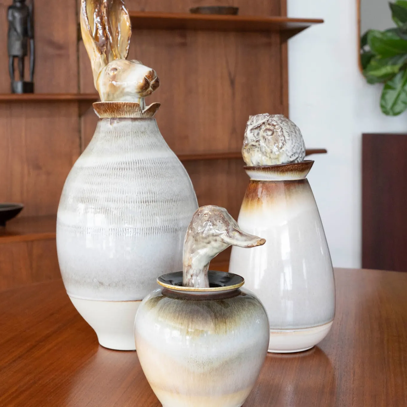 Vaso Canopo Lepre Bianco XL