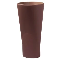 Vaso Chamelea alto marrone scuro