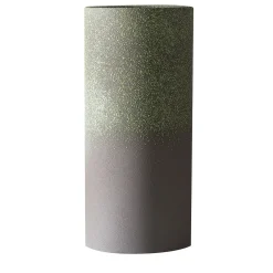 Vaso cilindrico in ceramica grigio maculato Portofino