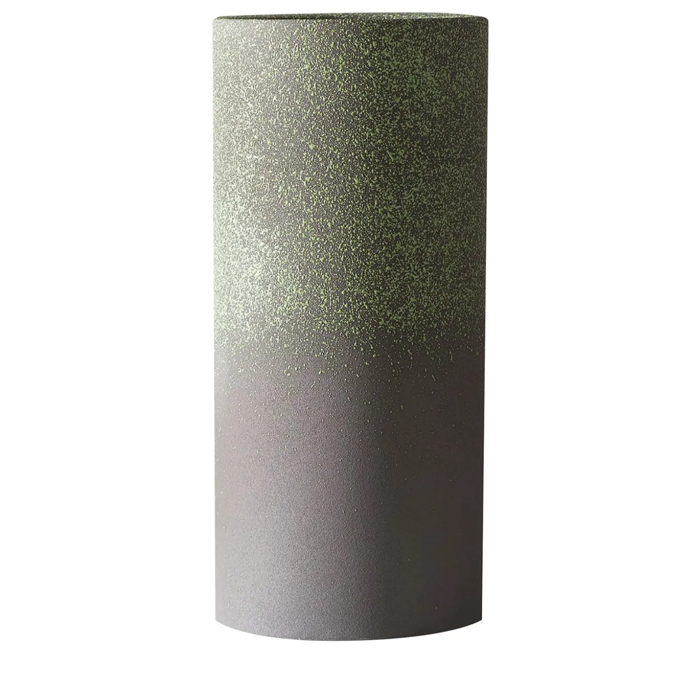 Vaso cilindrico in ceramica grigio maculato Portofino