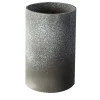 Vaso cilindrico in ceramica bianca e grigia Lerici