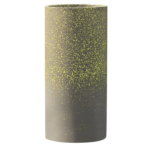 Vaso cilindrico in ceramica grigio maculato Marbella