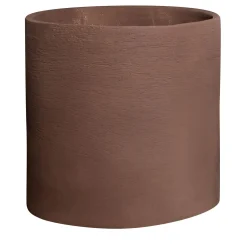 Vaso cilindrico Milano in ceramica marrone