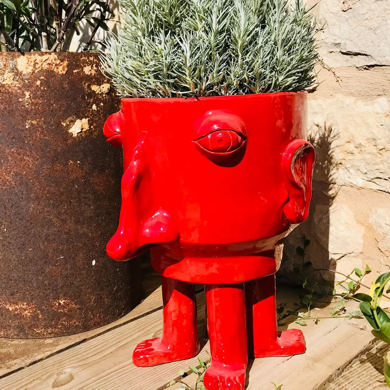 Vaso da fiori rosso Grande Walking Head