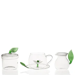 Vaso da latte a foglia verde