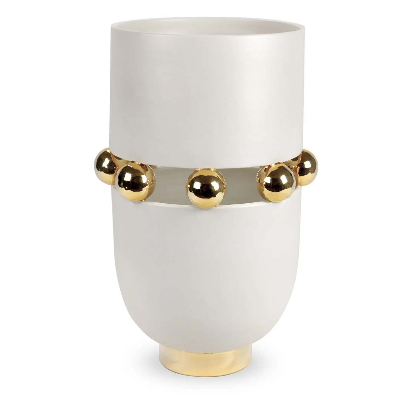 Vaso Decorativo Kósmos in Ceramica Bianca