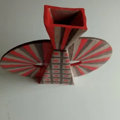 Vaso decorativo Wild Double-Face rosso in terracotta