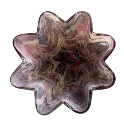 Vaso di vetro a secchiello rosa