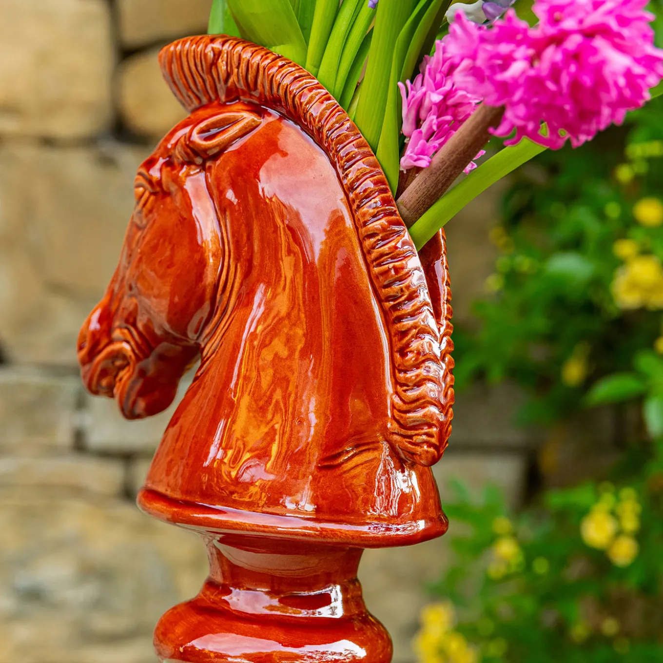 Vaso figurativo in ceramica Cheval Blanc