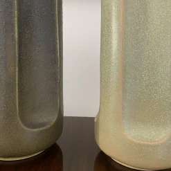 Vaso Giuseppe Bruma in ceramica smaltata verde opaco