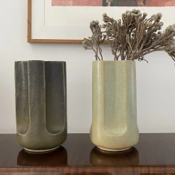 Vaso Giuseppe Musgo in ceramica smaltata grigia