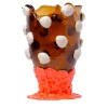 Vaso grande Nugget marrone e arancione di Gaetano Pesce