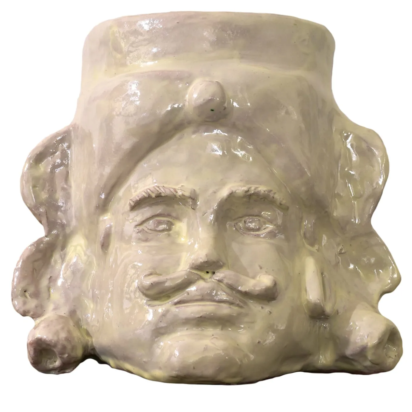 Vaso in ceramica bianca Opuntia Bianco