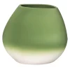 Vaso in ceramica Biarritz sfumato verde-bianco