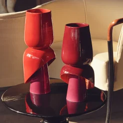 Vaso in Ceramica Bordeaux Toulipa di Luca Binaglia