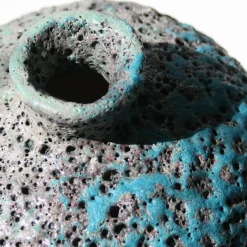 Vaso in ceramica Hydria blu e grigio