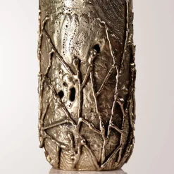 Vaso in ottone di ispirazione autunnale