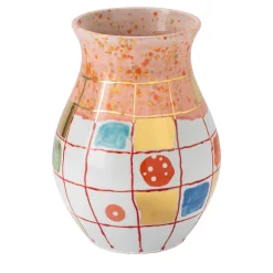 Vaso in porcellana rosa Calypso
