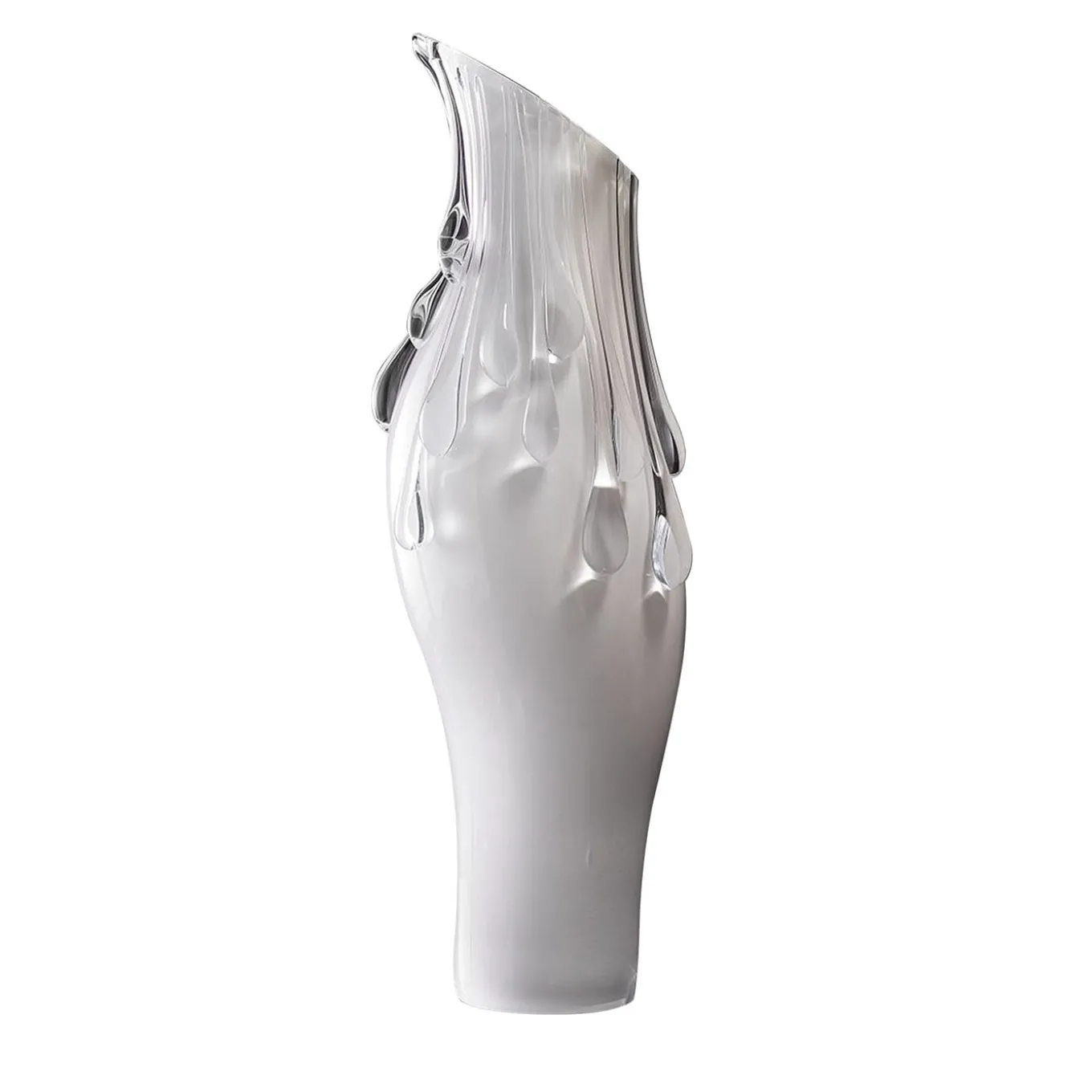 Vaso in vetro di Murano White Pearls