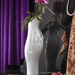 Vaso in vetro di Murano White Pearls
