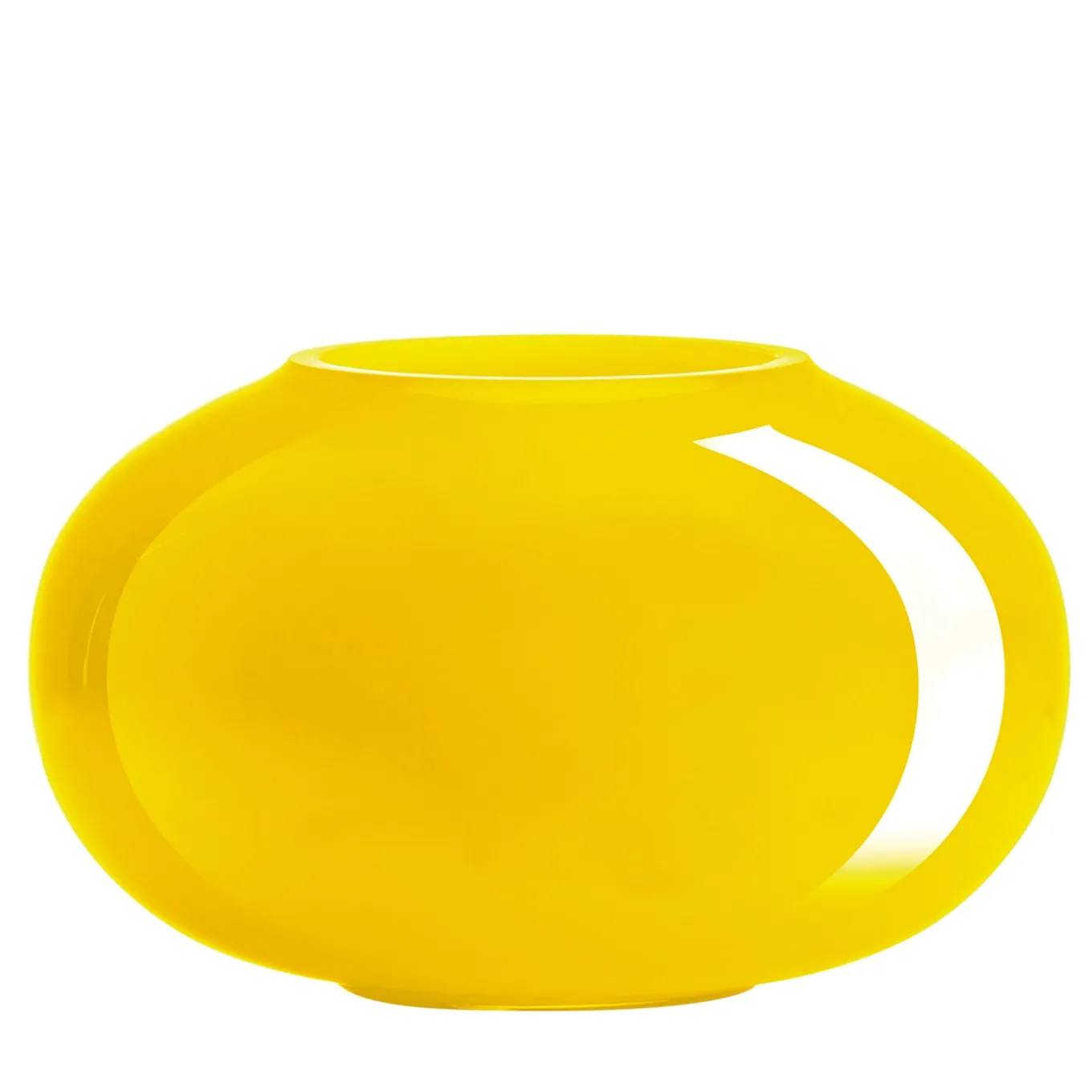 Vaso in Vetro Giallo e Milkwhite Pandora