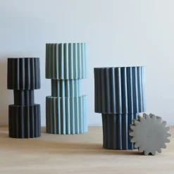 Vaso Le Torri Albero Medio Ceruleo-Blu